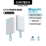 CUKTECH Magnetic Powerbank 10000mAh 20W Max Fast Charging Wireless Charger with Built-in Cable (CP12