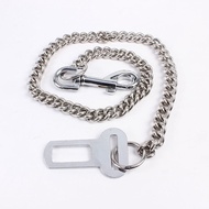Lovinland Pet Dog Car Safety Chain Pet Seat Belt Stainless Steel Car Chain