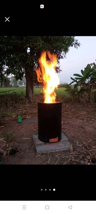 เตาเผาขยะไร้ควันขนาด200ลิตร 2ชั้น