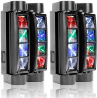 Mini 8LED Moving head mini spider lampu panggung full colour RX