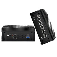 N100 Mini PC Firewall Router, 12th Gen CPU Fanless N100, 4 LAN Computer POE IN, I225 2.5GbE, 1xRJ45 