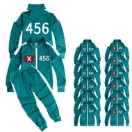 2025 New Squid Game 456.001.230.067 Jacket+pants 2pcs Casual and Fashionable Boys and Girls Long Sle