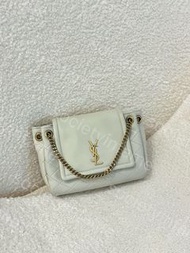 全新Ysl  saint lanrent nolita  White 白色 白金 mini 迷你 小羊皮斜孭袋手袋 672738-1EL07-9207