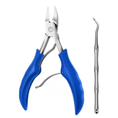 2Pcs Ingrown Toenail Tools Kit Stainless Steel Ingrown Nails Clipper Lifter Fingernail Toenail Sciss