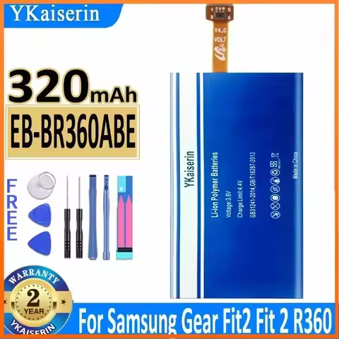 320mAh YKaiserin EB-BR360ABE/EB-BR365ABE Battery For Samsung Gear Fit2 Fit 2 R360 Fit2 Pro Fitness S