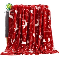 ZILUOLAN Sofa Blanket, Flannel Elk Snowflake Cosy Snuggle Blanket,  Winter Warm Washable Soft Christ