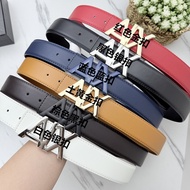 Cross-Border Fashion Simple All-Match Men 3.8cm Plain Weave Belt Letter AX Buckle Belt Manufacturer 