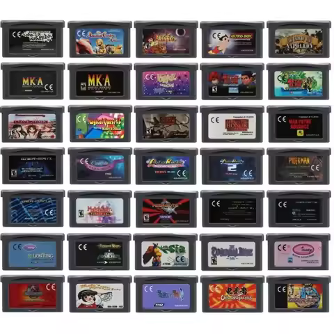 GBA 32 Bit Video Game Cartridge Lady Sia Lufia Magical Vacation Metal Slug Ninja Cop Games Card for 