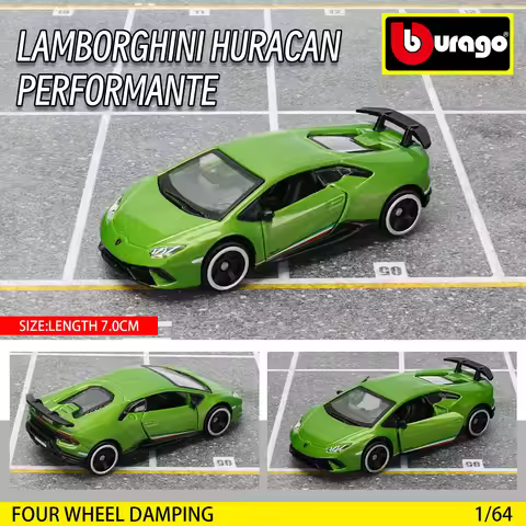 Bburago LAMBORGHINI HURACAN PERFORMANTE Car Model Collection Kids Gift Toys for Boys Ferrari Benz Vo