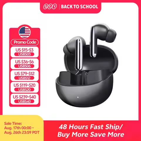 QCY MeloBuds Pro ANC Bluetooth 5.3 Earphones Wireless 46dB Hybrid ANC Hi-Res LDAC Earbuds 6 Mic Head