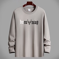 2024 Xinjiang Cotton Fat t-Shirt Men Long-Sleeved Thin Pure Cotton Top Undershirt Loose Men's Clothe