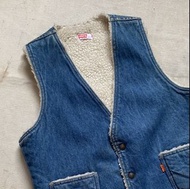 70‘S LEVI’S BOA LINED DENIM VEST VINTAGE USA CLASSIC WESTERN LEVIS ORANGE TAG ORIGINAL 70s 1970s 牛仔 