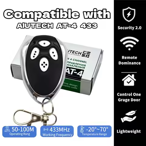 Compatible with Alutech AT-4 ASG600 AR-1-500 AN-Motors ASG1000 AT4 Rolling Code 433.92MHz Garage Gat