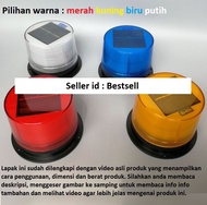 Lampu strobo strobe kedip magnet tempel solar power 8 led 8led warning light papan Plang RS Rumah Sa