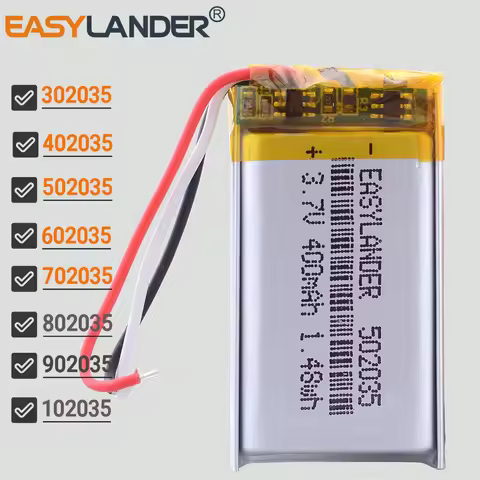 3 lines 3.7V 302035 402035 502035 602035 702035 802035 902035 102035 Rechargeable Lithium Li-ion Pol