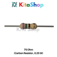 Resistor 75 Ohm (Carbon - 0.25W)
