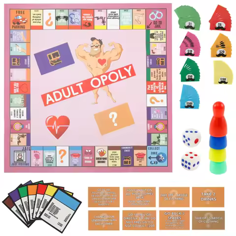 Adultopoly Board Game Fun Drinking Board Game Couple Interactive Game Fun Couples Game for Adults Co