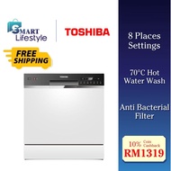 [FREE SHIPPING] Toshiba Dishwasher DW-08T1 / Midea 8 Place Settings Table Top Dishwasher WQP8-3802G