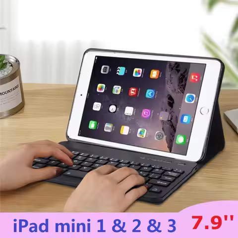 Slim Coque for iPad mini 2 mini 3 Keyboard Case A1432 A1490 Russian Spanish Language PU Cover for iP