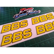 STICKERS SET RIM BBS STICKER PRINT TRANSPARENT STICKER SPORT RIM KERETA