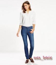 【美國獨賣女款原色藍24-34腰優惠款】美國LEVI S 712 中腰合身窄管丹寧牛仔褲501