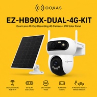 EZVIZ HB90X 4MP+4MP Dual Lens 4G Solar CCTV | Outdoor Security Camera | SIM Card Support | WiFi/4G S