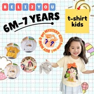 6m-7yrs T Shirt Kids Graphic Cotton Top Shirt Baju Budak Lelaki Perempuan Baju T Shirt Budak