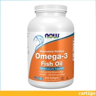 NOW Foods Molecularly Distilled Omega-3 Fish Oil 1,000 mg Softgel180 EPA 120 DHA Omega 3 500 Softgel