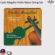 Carlo Magdini Violin String Set Nylon Core, 4/4/ 1/2/ 1/8