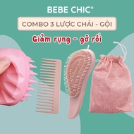 Lược Gỡ Rối Tóc Chuyên Dụng Và Lược Gội Massage Da Đầu BEBECHIC