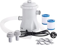 Kavolet Filter Pump 16 W Pool Filter Pump 330 GPH Paddling Pool Electric Water Pump with 2 Pool Filt