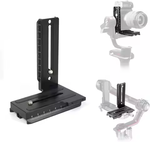 L Bracket Vertical Mount Quick Release Plate for DJI Ronin S, Zhiyun Weebill S, Crane 2/3 Gimbal Sta