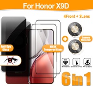 6 IN 1 Privacy & Clear Tempered Glass Film for Honor X9D X8C X8B X8A X7A X7C X7B X7D X6A X6B X6C 5G 