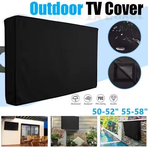 All Weather Outdoor TV Cover Waterproof Dust Shield for Wall Mounted Television