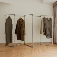 【ikloo】鋁合金五段式百變掛衣架-金色加高加寬款