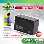 12V 8.0Ah / 10Ah Battery For Sprayer Pump Knapsack Rechargeable Battery Heavy Duty pam racun bateri 