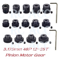 RC 48P 3.175mm Metal Motor Gear Pinion Gear 13T 14T 15T 16T 17T 18T 19T 20T 21T 22T 23T 24T 25T 26T 