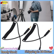phoenixshop-sg 3.5mm to Male Flash PC Sync Cable  2Pcs 30-80cm/11.8-31.5in Plug Cord with Screw Lock
