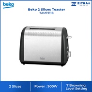 Beko 2 Slices Toaster TAM7211B | Power 900 W | Capacity 2 Toaster | 7 Browning Levels | Defrost Func