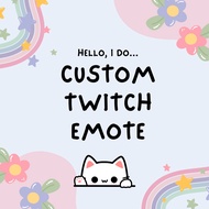 Custom Twitch Emote Commission / Streamer's Emote / Cute Art