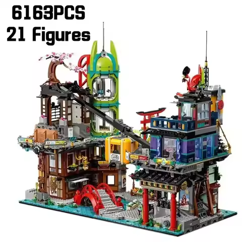 IN STOCK Compatible 71799 Hot Toys 6163 PCS City Markets Building Blocks Bricks Birthday Christmas G