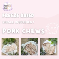 Freeze Dried Single Ingredient Pork Chews Aorta | Freeze Dried Pork Tendon | Freeze Dried Pork Ears 