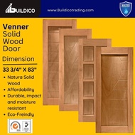 Solid Wood Door Veneer Size 33'' 3/4 X 83'' Door Natural wooden Bedroom door Pintu Bilik Kayu Corok Kayu solid wood room door solid door