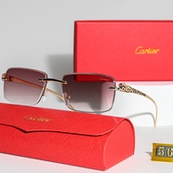 CARTIER Fashion Retro Sunglasses/Metal Frame/Classy Business Glasses/Casual Sunglasses YW