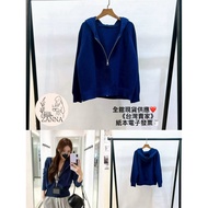 < zanna > 7109 (Lin) D4-3 Super Popular Plain Zipper Knitted Hooded Jacket Women Knitted Sweater Lon
