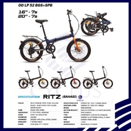 Sepeda Lipat Anak Dewasa Odessy Ritz 7 Speed Terbaru Boncengan 20 Inch