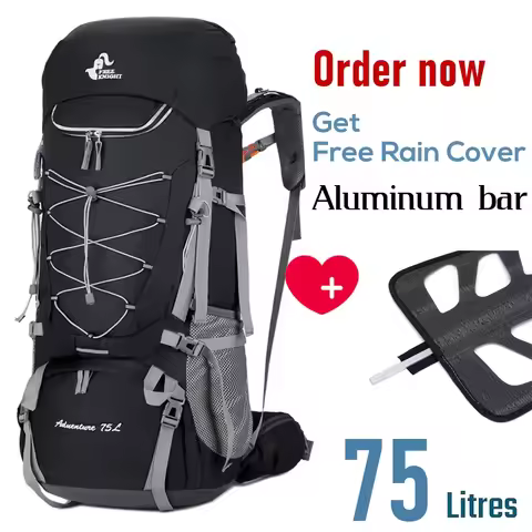 Tactical Large Rucksack with Metal Frame,FREE KNIGHT Camp Backpack Hiking Sports Travel Mountaineeri
