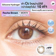 Glitzlens วัสดุ Silicone Hydrogel💧สี Roche Brown [Dia14.0] สำหรับคนตาแห้ง ล็อคความชุ่มชื้น ค่าo2ไหลผ