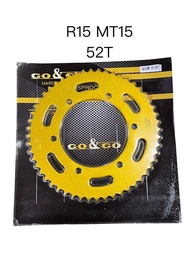 YAMAHA R15 R15M MT15 SPROCKET 428 GOLD SIZE 14-15 45-52