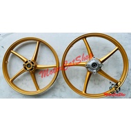 Enkei Sport Rim SP522 Custom Y15ZR / Y16 Siap Hub Chrome, SP522 Custom Gold, Hub Chrome